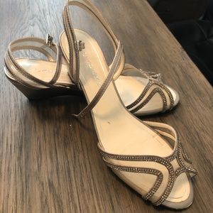 Caparros Rose Gold wedge sandals